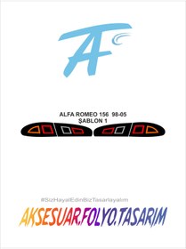 Resim aksesuar folyo tasarım Alfa Romeo 156 1998-2005 Stop Folyo 