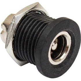 Resim Adaptör Fişi İçi Metal 12Mm Yuvarlak Somunlu Dc Şase 2.1Mm (Ic-25 