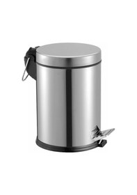 Resim Pedallı Çöp Kovası 12 Litre Paslanmaz Çelik Banyo, Mutfak & Wc Çöp Kovası 