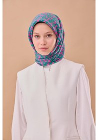 Resim Silk Home Aura Eşarp 140005-15 Patina Yeşili, Pembe, Sarı 
