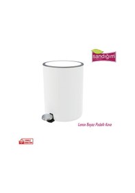 Resim Primanova Lenox Pedallı Çöp Kovası 5 Lt Gri Beyaz 