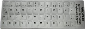 Resim Türkçe Q Klavye Etiketi Laptop PC Sticker 