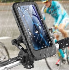 Resim Polham Ayarlanabilir Su Geçirmez Motosiklet Bisiklet Telefon Tutu 