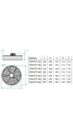 Resim Fanex Pst 300 (2250M³/H) Sanayi Aspiratörü 380V 