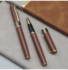 Resim Periboia Taba Rengi Gold Detaylı Termo Deri Defter Ve Metal Rolle Çok Renkli 