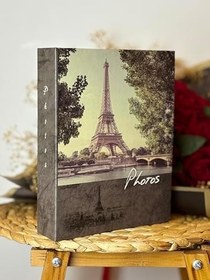 Resim Rabsev Fotoğraf Albümü 10x15cm 200 Lük Renkli Eyfel Kulesi Desenli Anı Albümü 