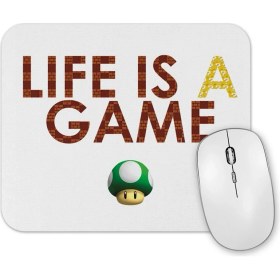 Resim Baskı Dükkanı Life's A Game Mario Mouse Pad 
