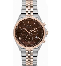 Resim Rms Zeitmeister Rms.1.ag1598.09 Tüm Fonksiyonlar Aktif Safir Cam Çelik Kordon Çelik Kasa 5 Atm Suya Dayanıklı Metalik-rose Renk Erkek Kol Saati Çok Renkli 