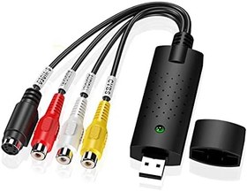 Resim Vinmooog Video Grabber Video Kayıt Kartı Capture Card VHS dijitalleştirme, USB video kaydedici VHS Audio Video Grabber dönüştürücü, analogdan dijitale, VHS/VCR/TV'den DVD'ye dönüştürücü, Windows Mac 