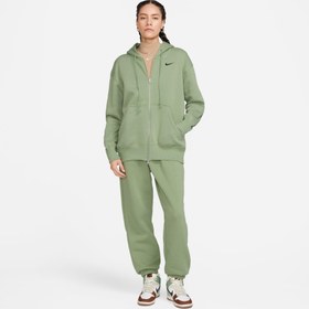 Resim Nike Sportswear Phoenix Fleece Oversize Kadın Yeşil Eşofman Üstü 