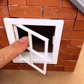Resim 1 adet Mini Plastik Kapı, Plastik Pencere, Oyuncak Evi Süslemesi için Açılabilir, Yapı Modeli Kurulumu, Hafif Süsleme, Elektrikli Olmayan 