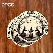 Resim Vintage Cadı Stickerları, Dizüstü Bilgisayarlar, Su Şişeleri, Kaykaylar, Buzdolapları için Mükemmel Mizahi Feminist Çıkartmalar, Ona İdeal Hediyeler, Halloween için Harika 