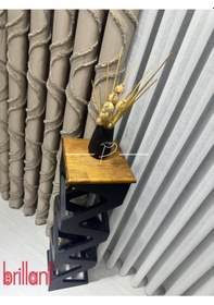 Resim Fon Perde Brillant Marka Tanjant Püsküllü Fon Pufy Nilda Bej 