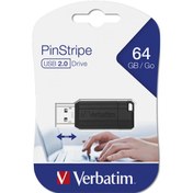 Resim Verbatim Pinstripe 49065 64 GB 2.0 USB Drive Bellek 