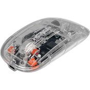 Resim Dexim Wireless 2.4ghz & Bluetooth Kablosuz Şarj Edilebilir Şeffaf Sessiz Mouse - DMA025 
