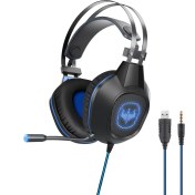 Resim Digital Computer Home Ovleng GT64 Kablolu Oyun Kulaklığı Kulak Üstü E-Spor Kulaklık Harika Aydınlatma Usb+3.5mm Mikrofonlu Kulaklık-Siyah/mavi (Yurt Dışından) 