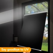 Resim 2 Adet ZICHENHOME Otomatik Geri Çekilebilir Karartma Perdesi - Vantuzlu, Kurulum Gerektirmeyen PVC Güneşlik, Kordonlu Modern Tasarım Yatak Odası ve Çoklu Oda Kullanımı İçin 