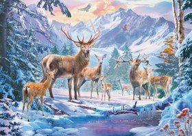 Resim Ravensburger 1000 Parça Puzzle Karaca ve Geyik 199495 