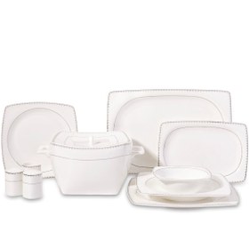 Resim Korkmaz Bone Selection 60 Parça Kare Yemek Takımı A8427 
