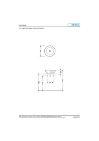 Resim Serel Poseidon 45 CM Tezgah Çanak Lavabo Batarya Deliksiz Ps35D x s 