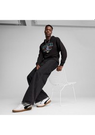 Resim Puma Sports Legacy Graphic Erkek Siyah Sweatshirt 629629 2800282 