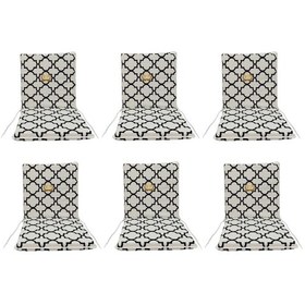 Resim Viphomeconcept Sandalye Minderi 6 Adet Arkalıklı Büyük Fermuarlı Alaçatı 