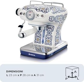 Resim Ariete Capri Espresso Kahve Makinesi 1389/1C - Maxi Cappuccino Cihazı, Süt Köpürtme Başlığı, 850 Watt, 0,9 Litre Çıkarılabilir Su Tankı, Çıkarılabilir Damlama Tepsisi ve Bardak Tutucu 