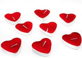 Resim HOBI Kırmızı Kalpli Tealight Mum 50 Adet 