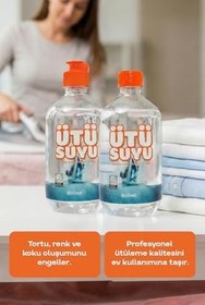 Resim Distile Edilmiş Saf Ütü Suyu 2 Adet 500 ml - Ütü, Buhar Kazanlı Ütü ve Kırışık Giderici Ütüler Için 