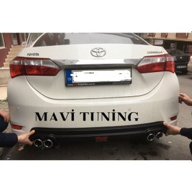 Resim Toyota Corolla Uyumlu Krom Egzoz Görünümlü Difüzör 2013 - 2018 N11.34814 