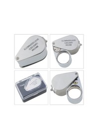 Resim Büro Ev Ofis Hediyesi İçin 30x Büyütür 21mm Mercekli Büyüteç Özel Kutulu Işıklı Metal Lup 