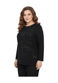 Resim Wearon Kadın Siyah Sıfır Yaka Taşlı Bluz Bgl-st05154 Siyah 