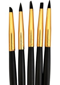 Resim Silikon Fırça Seti, Hobi, Çömlekçilik, Heykeltraş, Kabartma, Gold Orta Boy 5 Adet 