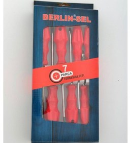 Resim Moonshop Berlin Mıknatıslı Düz Yıldız Uçlu 7 li Tornavida Seti 