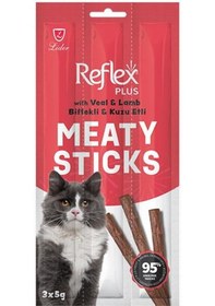Resim Reflex Plus Kedi Ödül Stick Biftek & Kuzulu 3x5 Gr 