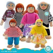 Resim Circle Toys Ahşap 6'lı Aile Kukla Seti CRCL112 