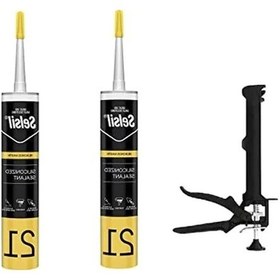 Resim Boyanabilir Silikon Seti, 500gr X 2 Adet Silikon Ve Tabanca Açık Gri 
