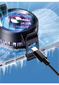 Resim Mıknatıslı Magsafe Uyumlu Rgb Telefon Soğutucu Yarı İletken Gaming Fan 