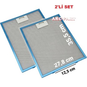 Resim ARC-PART Alveus 27,8X35,5 cm Davlumbaz Alüminyum Filtre - 2'li Set 
