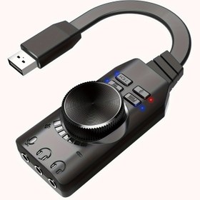 Resim Bilgisayar Oyunları İçin 7.1 Surround USB Harici Ses Kartı | DSP Ses Yükseltici | Dizüstü Bilgisayarlar ve Akıllı Telefonlar İçin Pil Olmadan Sanal Ses Adaptörü | Tak ve Kullan Bilgisayar Ses Geliştirme Cihazı 