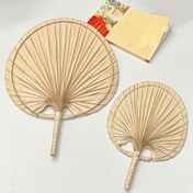 Resim El yapımı Bambu Fan: Bahçe Tarzı, 11.8" X 30 cm, Yaz Dekoru için Mükemmel 