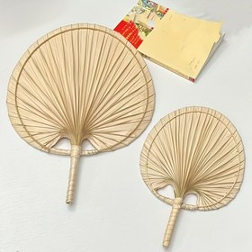 Resim El yapımı Bambu Fan: Bahçe Tarzı, 11.8" X 30 cm, Yaz Dekoru için Mükemmel 