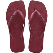 Resim Havaianas Square Logo Metallic Plaj Terliği 4148257 Amarant Rengi Koyu Kırmızı 
