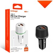 Resim Pd Quick Charge 6a/48w 1xusb-a+usb-c Araç Şarjı Pd Type-c Şarj Kablosu Lkc-37 1 Adet 