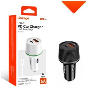 Resim Pd Quick Charge 6a/48w 1xusb-a+usb-c Araç Şarjı Pd Type-c Şarj Kablosu Lkc-37 1 Adet 