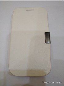 Resim Samsung Galaxy S4 Mini Beyaz Penceresiz Mıknatıslı Kapaklı Kılıf 