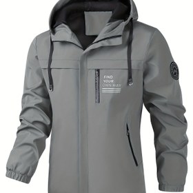 Resim Erkekler için [Popüler Seçim] Rahat Rüzgarlık Ceket - Hafif, Polyester, Fermuarlı Cepli, Elastik Manşetli ve Etekli, Bahar & Sonbahar Dış Aktiviteler için Makinede Yıkanabilir 