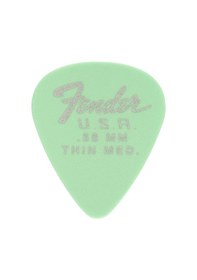 Resim Fender 1987351750 Dura-tone 351 Shape Surf Green Gitar Penası 0.58mm 12'li Surf Green Rengi Mat Yüzey Ve Esnek Orta-ince Yapı 
