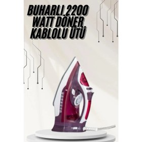 Resim Modern Tasarım 2200W Dayanıklı Buharlı Seramik Kaplama Ütü 