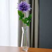 Resim Q-Art Dekoratif Dahlia Mor Yapay Çiçek - 64 cm 